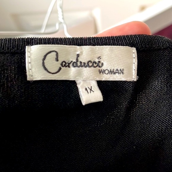 Carducci Woman V Neck Sweater with Flower Detailing - Picture 2 of 3